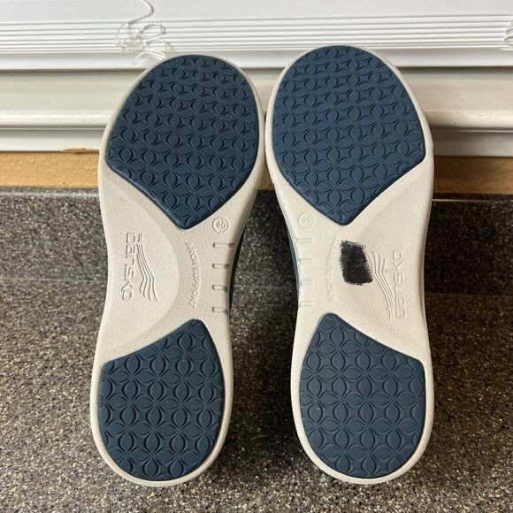 Dansko Women's EU 40 US 9.5 Blue Suede Slip On Comfort Casual Arch Support Shoes - Picture 10 of 11